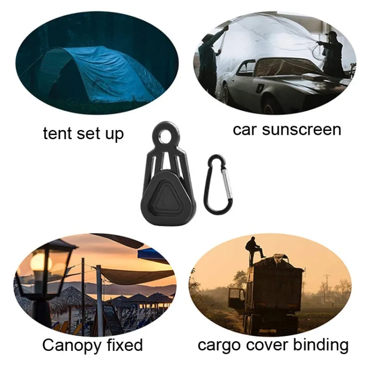 10 PCS Awning Banner Tarpaulin Plastic Clip Field Camping Mountaineering Tent Clip, Color: Black Clip Hook