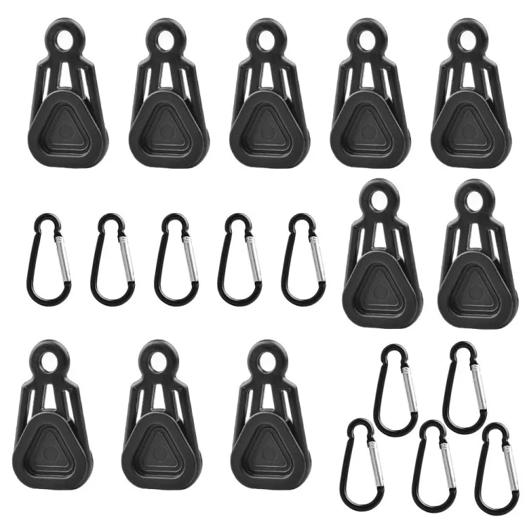 10 PCS Awning Banner Tarpaulin Plastic Clip Field Camping Mountaineering Tent Clip, Color: Black Clip Hook