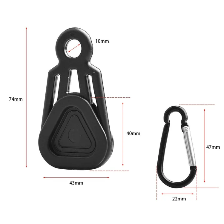 10 PCS Awning Banner Tarpaulin Plastic Clip Field Camping Mountaineering Tent Clip, Color: Black