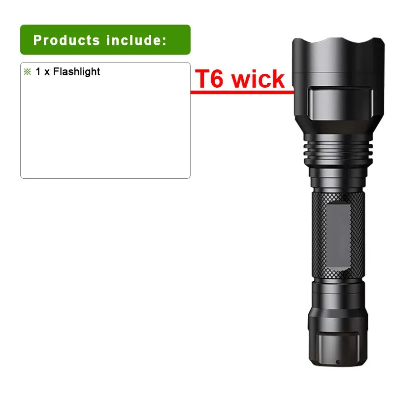 2023 Tactical Flashlight Rechargeable Led Flashlight Free Shipping Army Tactical Light Powerful Torch High Power Led Flashlights