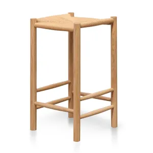 65cm Oak Bar Stool - Natural