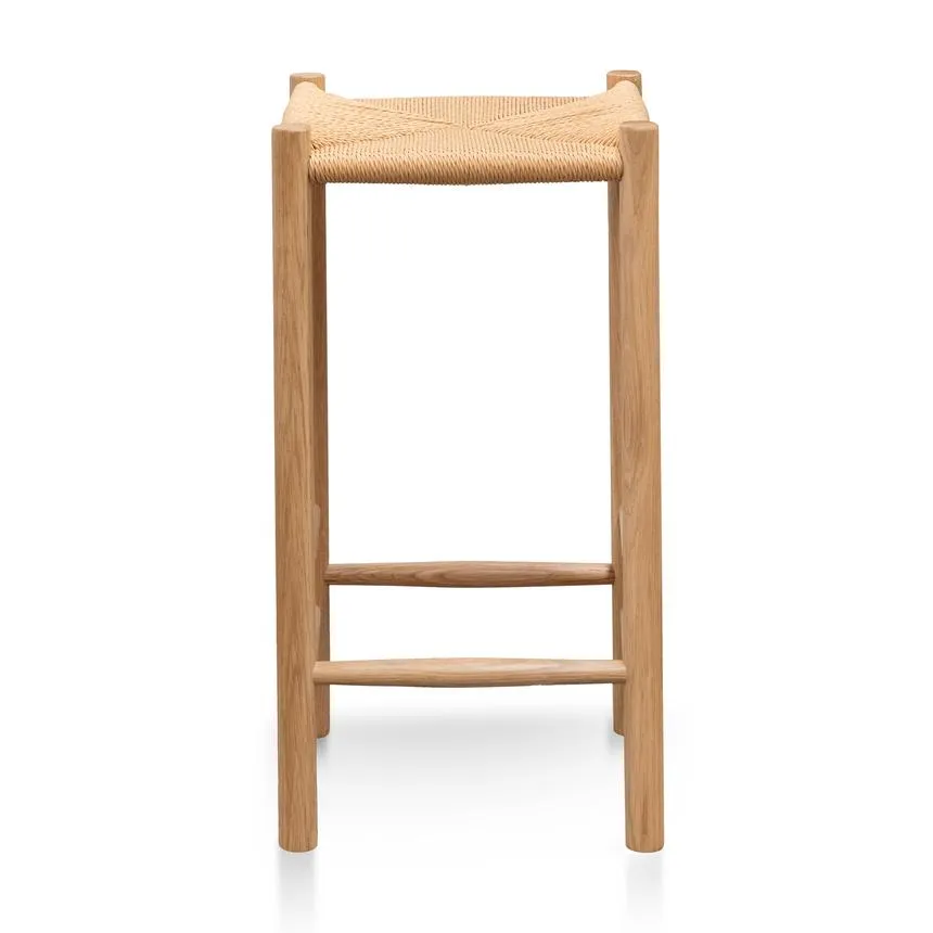 65cm Oak Bar Stool - Natural