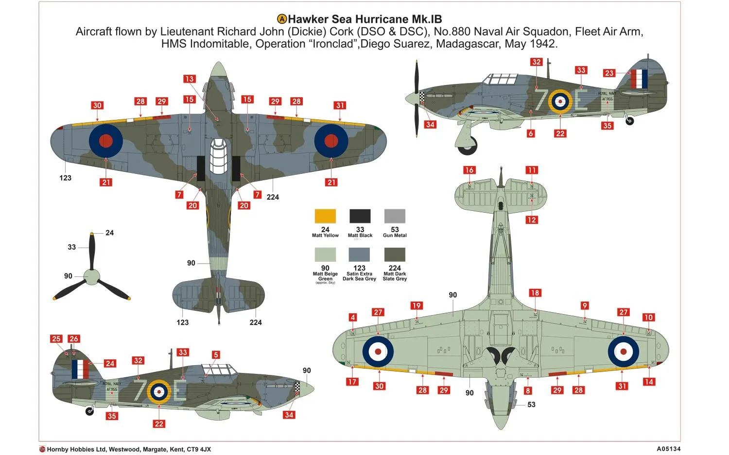 Airfix 1/48 British Sea Hurricane Mk.IB A05134