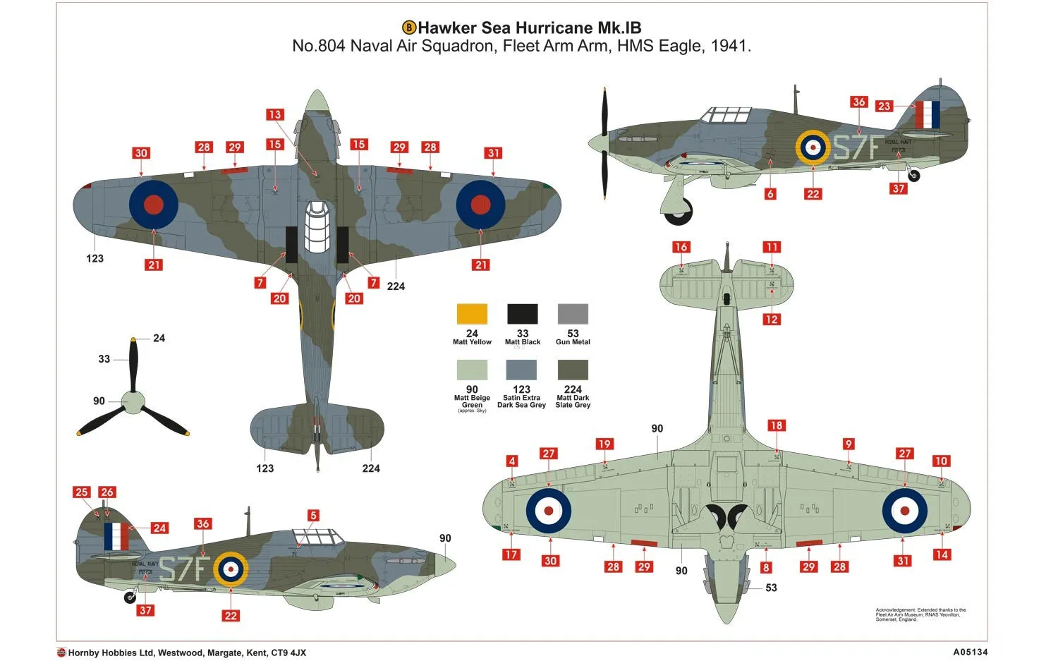 Airfix 1/48 British Sea Hurricane Mk.IB A05134