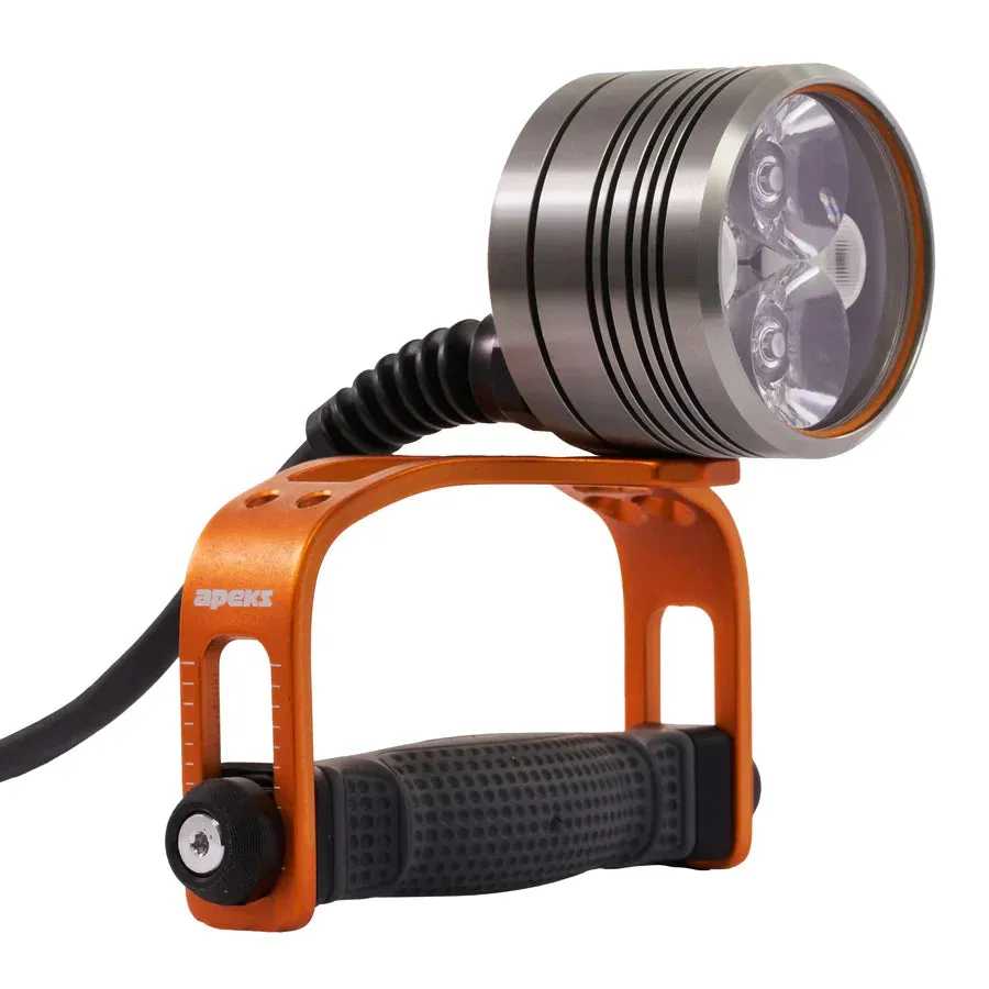 Apeks Luna-X Grey Orange Torch With Free Apeks Luna Mini Torch