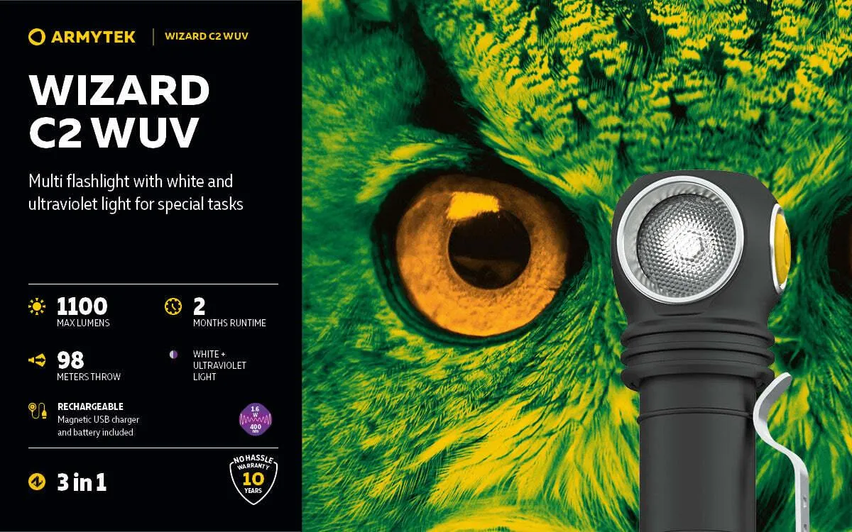 ARMYTEK WIZARD C2 WR MAGNET USB (WARM LIGHT)