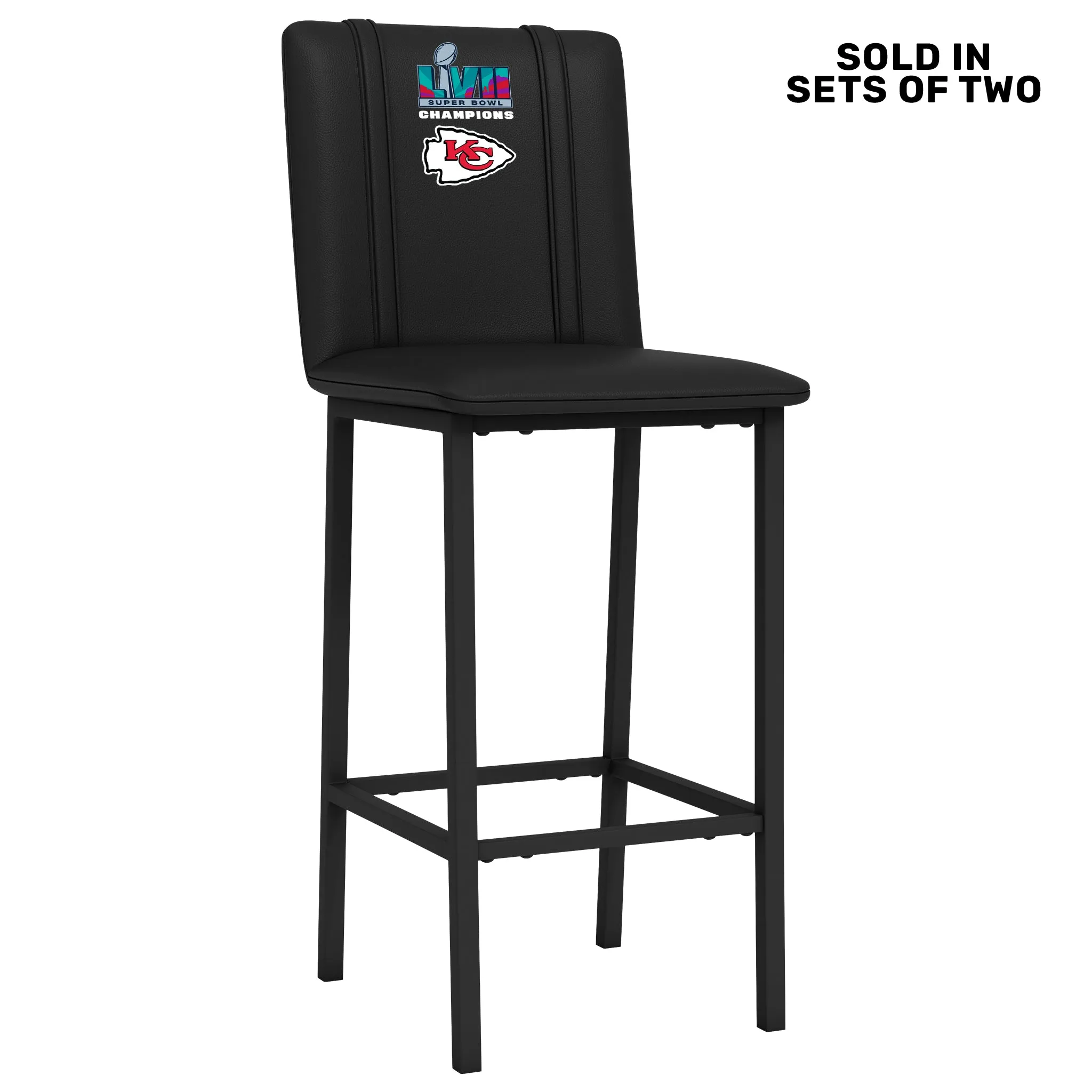 Bar Stool 500 with Kansas City Chiefs Super Bowl LVII Champions Logo Set of 2