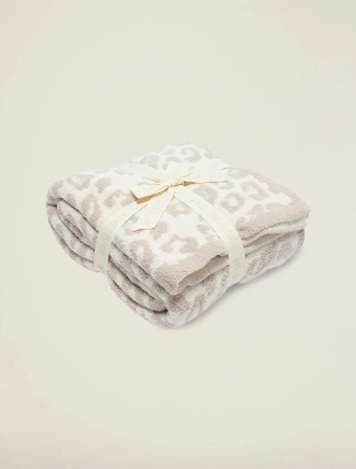 Barefoot Dreams - Cozychic Barefoot in the Wild Adult Throw in Cream/Stone Leopard