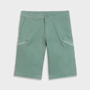 Bermuda shorts sailing men's durable 100 khaki TRIBORD, laurel green