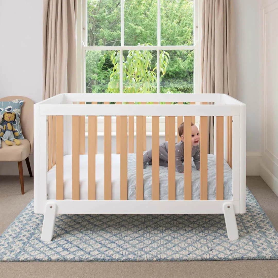 Boori Turin Cot Bed - White   Almond