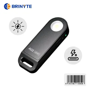 Brinyte A02 Type-c Charging Rechargeable Mini Aluminum Keychain Light with Strobe Mode