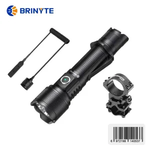 Brinyte PT16-T Type-c Rechargeable Tactical Light Kit with Remote Switch and Mount