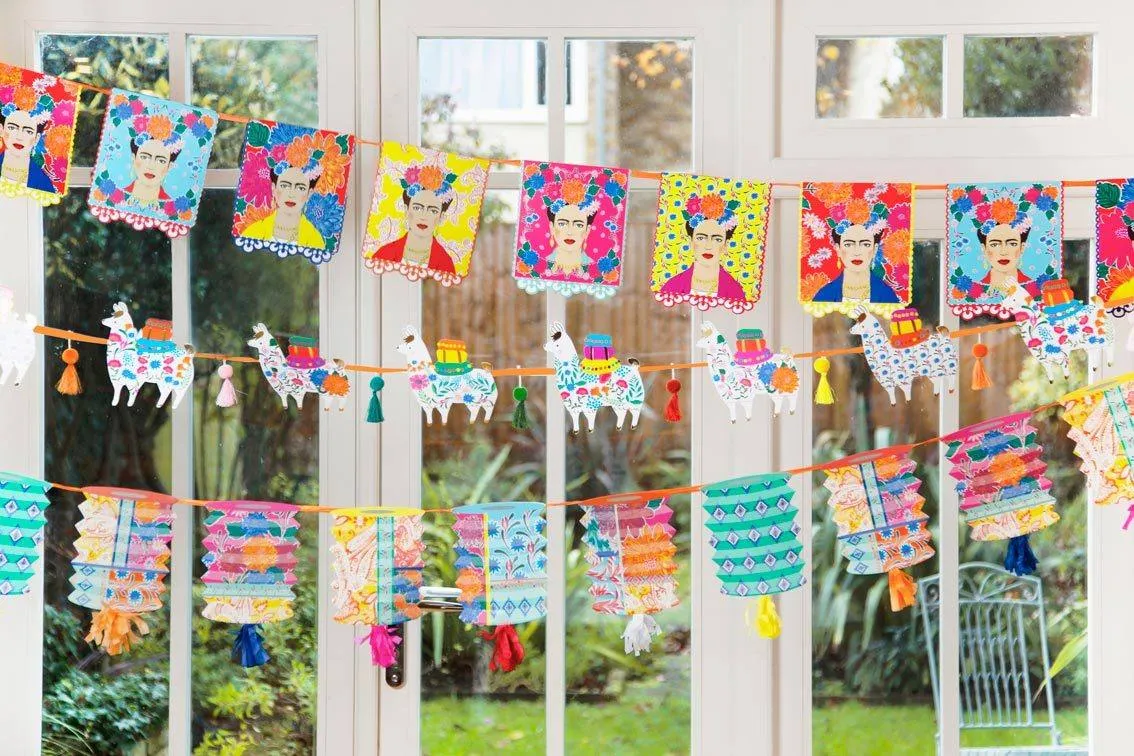 Colourful Tassel Lantern Garland - 3m