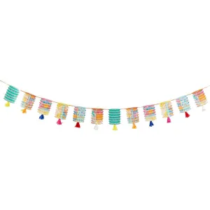 Colourful Tassel Lantern Garland - 3m