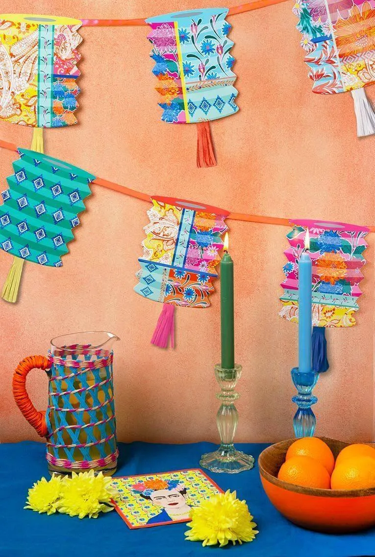 Colourful Tassel Lantern Garland - 3m