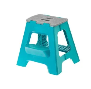 Compact 2 Step Foldable 40cm Stool Turquoise