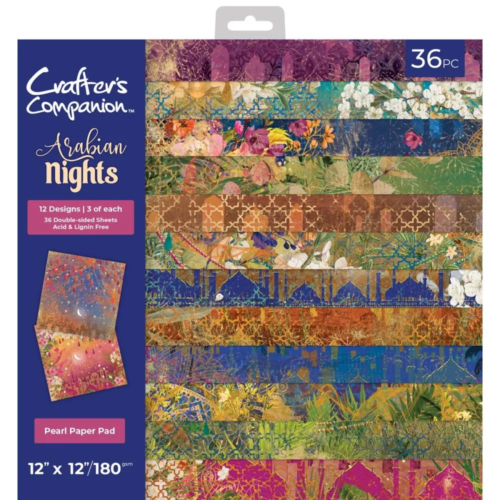 Crafter's Companion Arabian Nights Paper Pad 12"X12" Arabian Nights