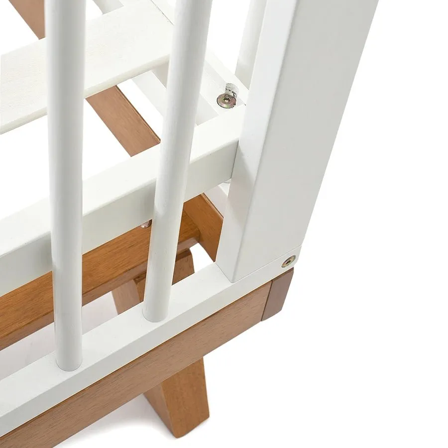 Cuddle Rubber Wood White Cot