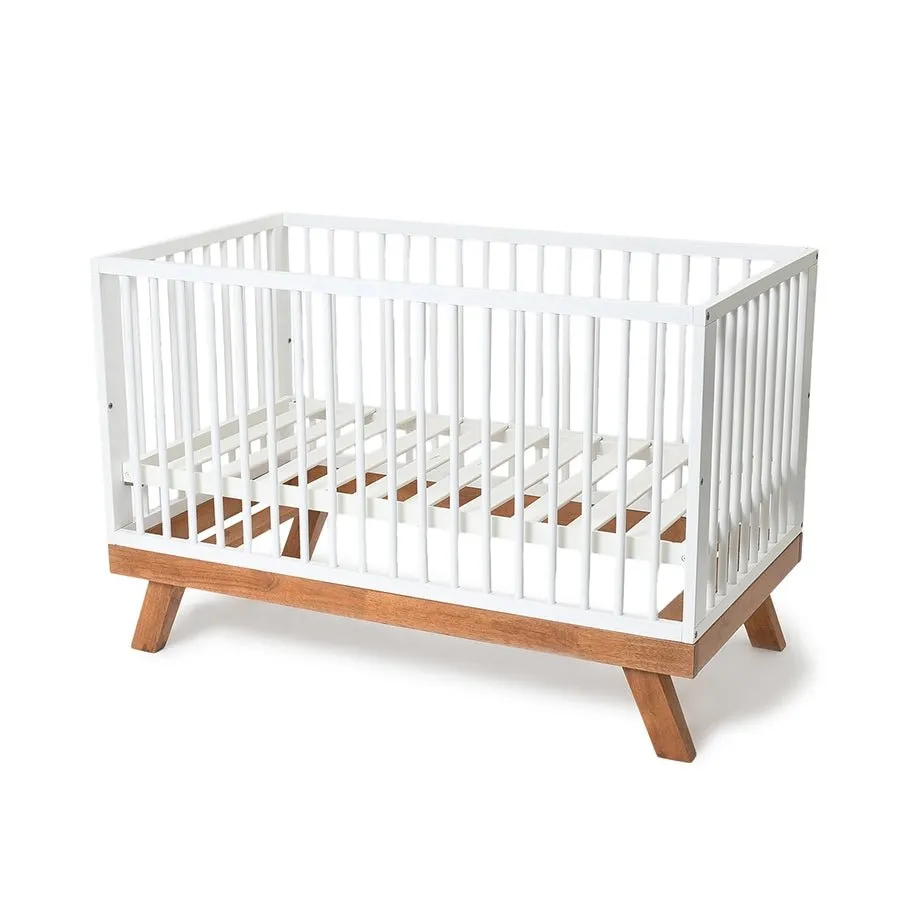 Cuddle Rubber Wood White Cot