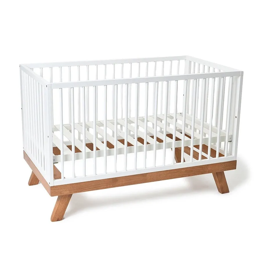 Cuddle Rubber Wood White Cot