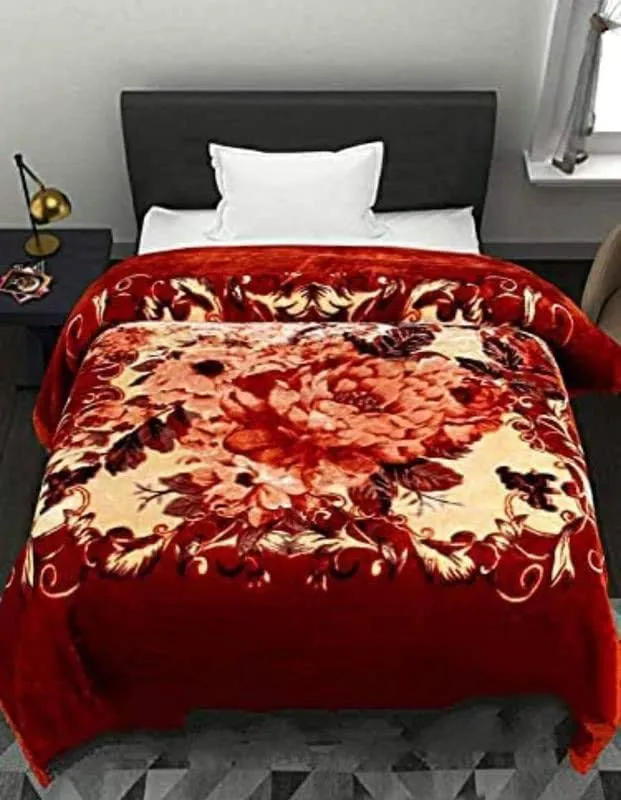 ELSTONE Mink Woolen Printed Blanket for Heavy Winters (Multicolor, Double Bed, 220 cm x 240 cm), Lightweight, Speacially for Diwali Gift with Bag Packing Color#1