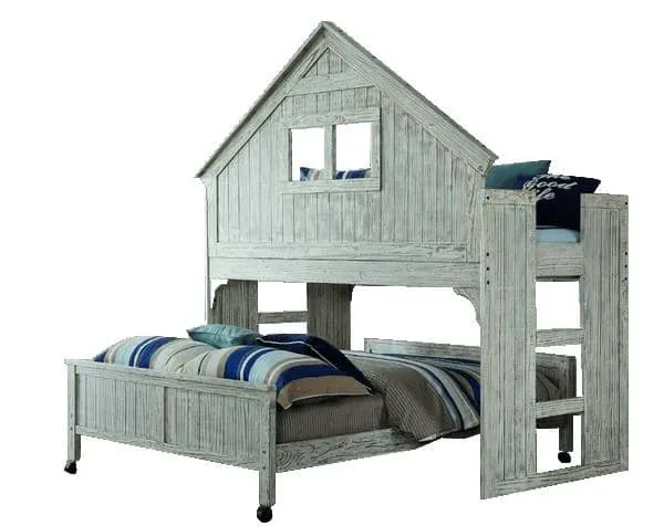 Ethan Distressed Twin over Full Tree House Bunk Bed