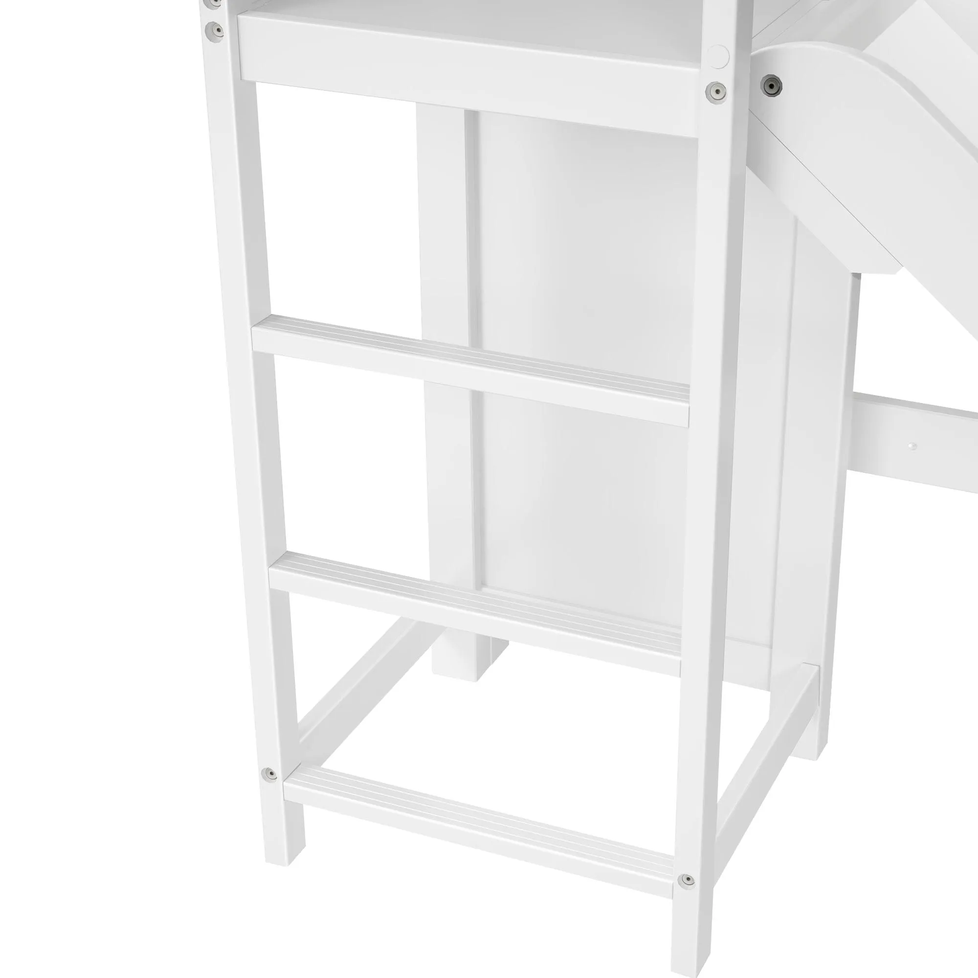 Full High Bunk Bed with Slide Platform