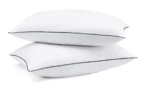 Habitat rectangular 20x36 Inches pillow, Set of 2, Bed Lining Pillows for Sleeping 2 Pack King Size, Microfiber Pillow with Soft Premium Plush Fiber Fill Skin-Friendly - White