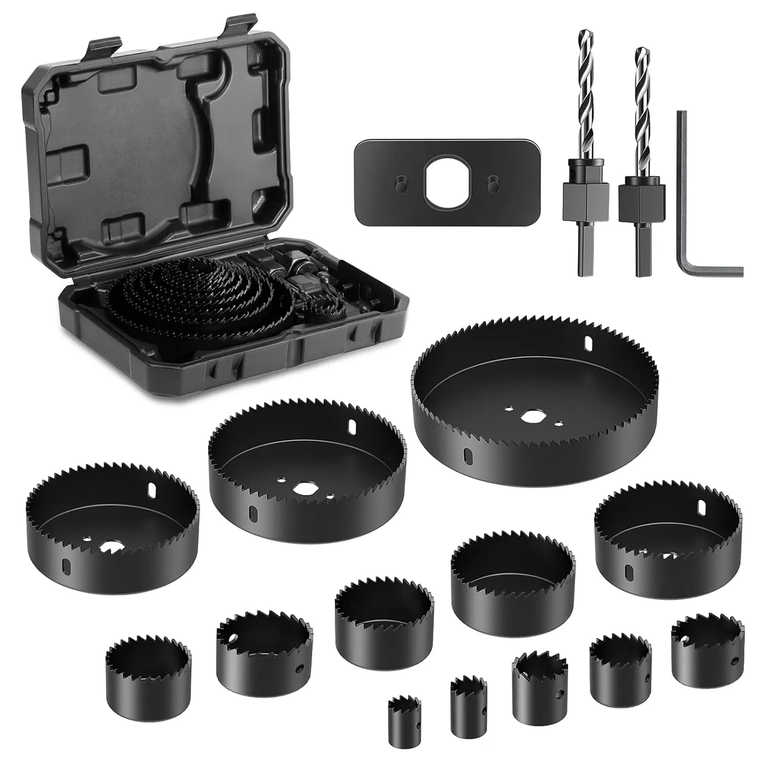 HYCHIKA 19PCS Hole Saw Set with Case