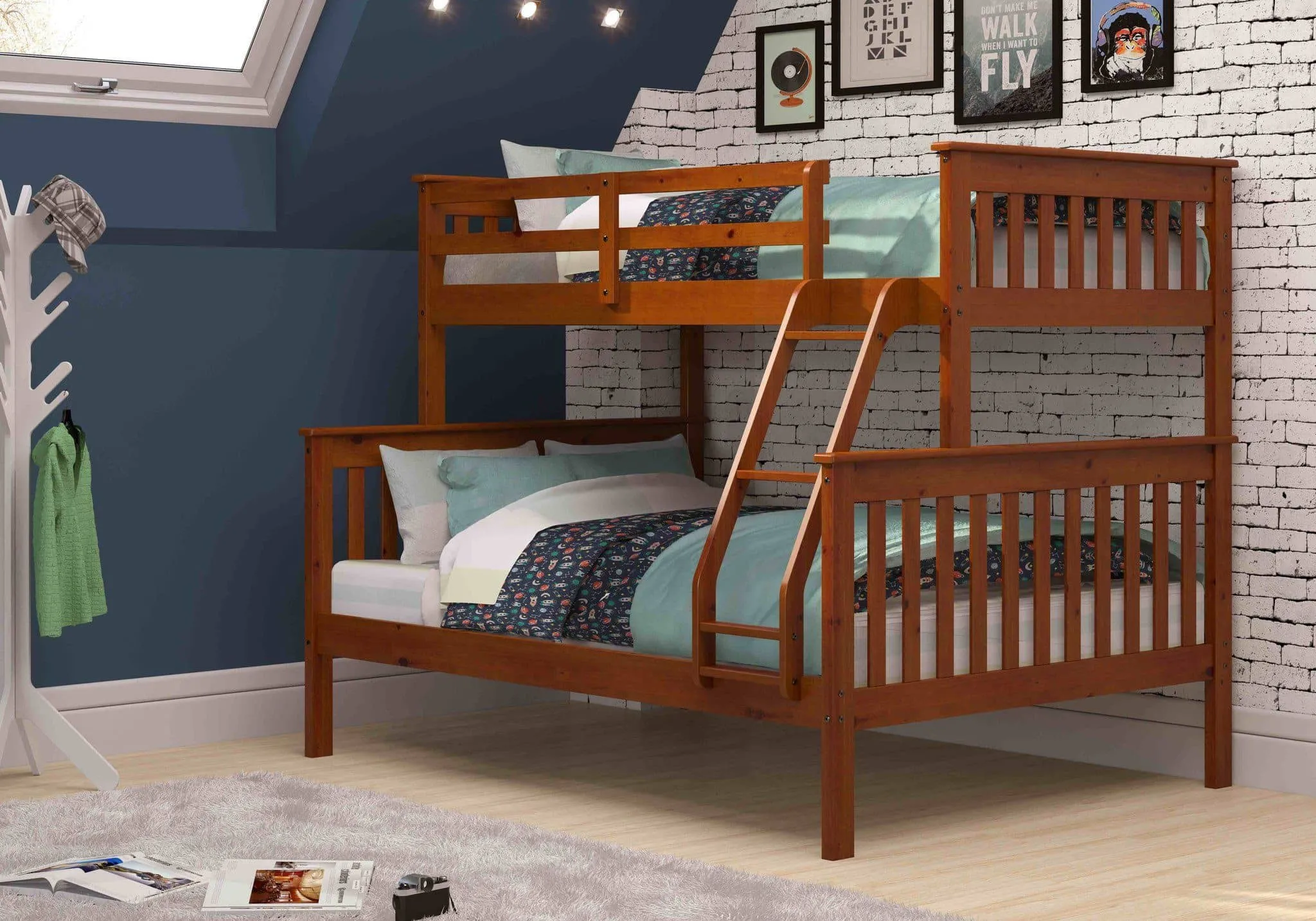 Jayden Espresso Twin over Full Bunk Bed