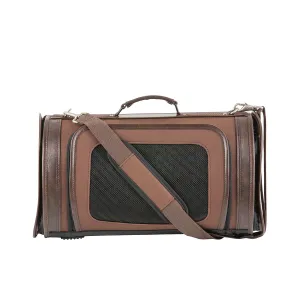 Kelle Designer Duffle Pet Carrrier - Chocolate Brown