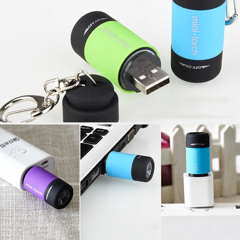 Mini Torch LED Flashlight Safety Keychain