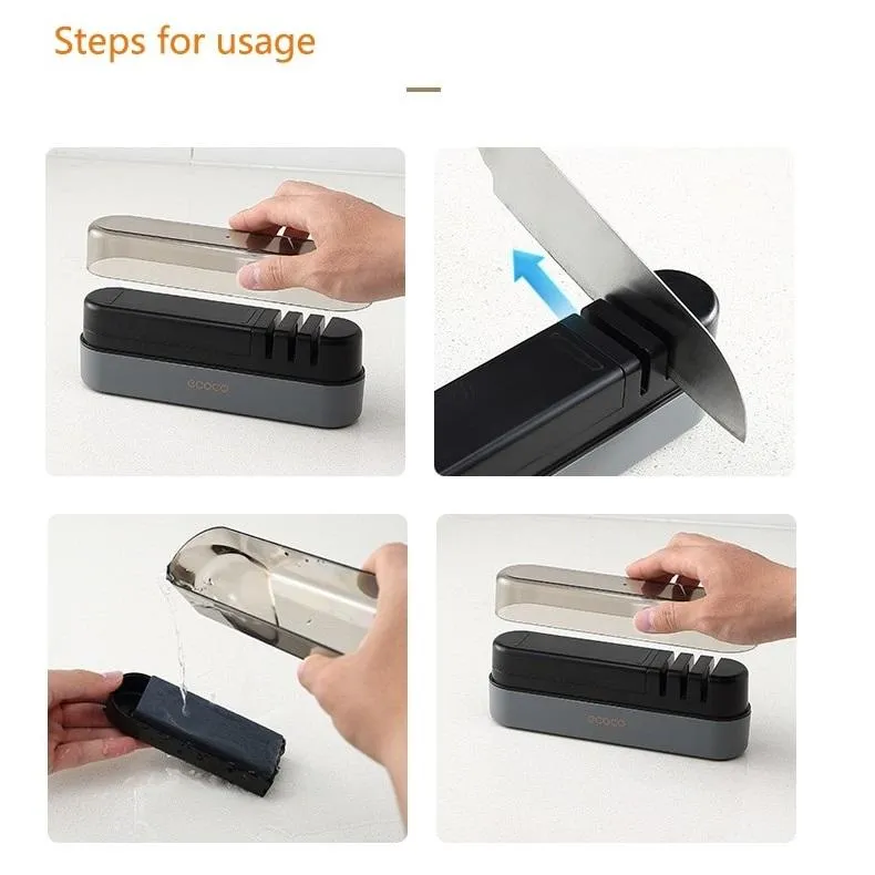 Multipurpose Ceramic Carbide Knife Sharpener For Knives Scissors Cleaver Keychain