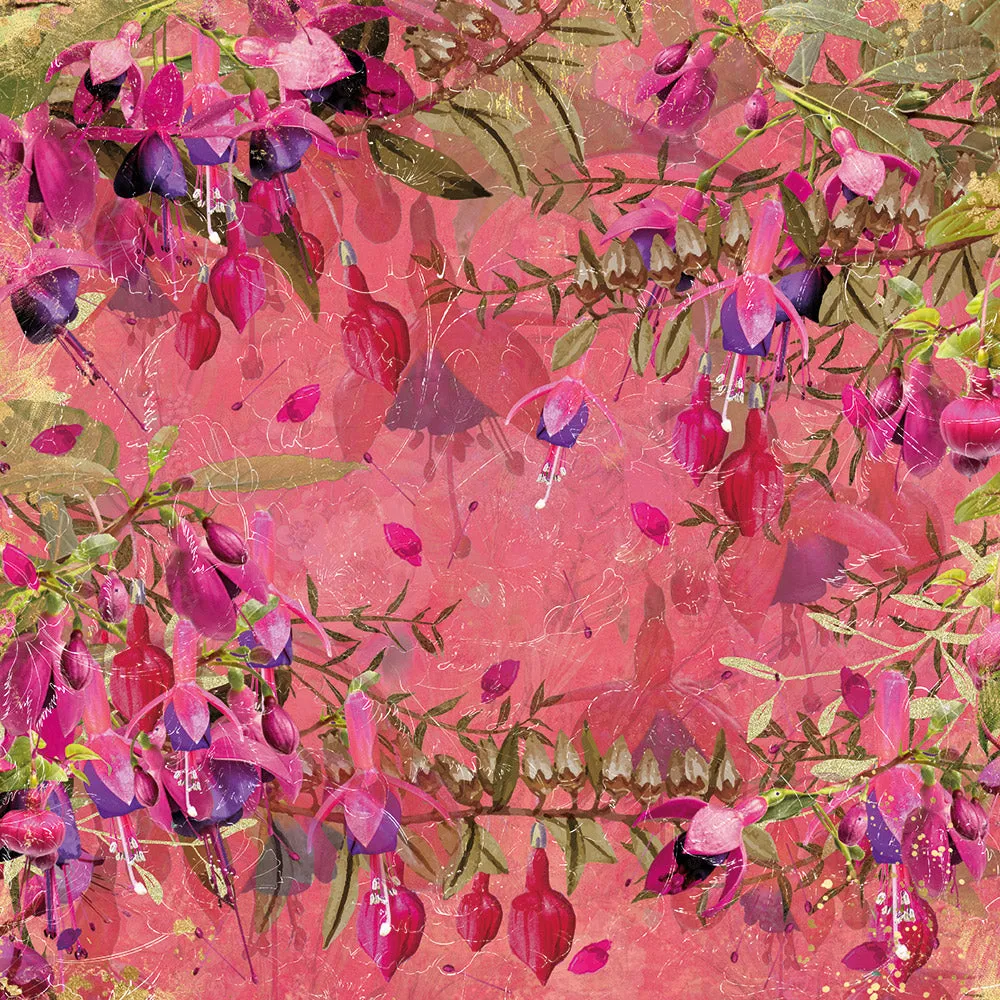 Nature's Garden Fabulous Fuchsia 8” x 8” Vellum Pad