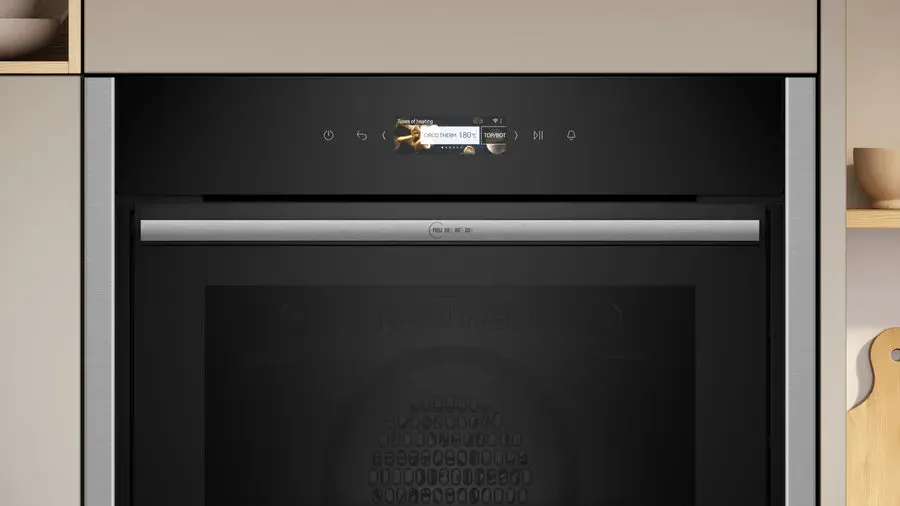 Neff B54CR71N0B N70 Slide and Hide Built-In Electric Single Oven Stainless Steel