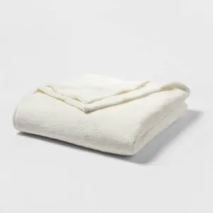 New - King Microplush Bed Blanket Sour Cream - Threshold