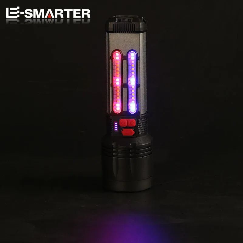 New Solar Flashlight Emergency Light Waterproof Outdoor Charging Strong Light P50 Super Bright Multifunctional Flashlight