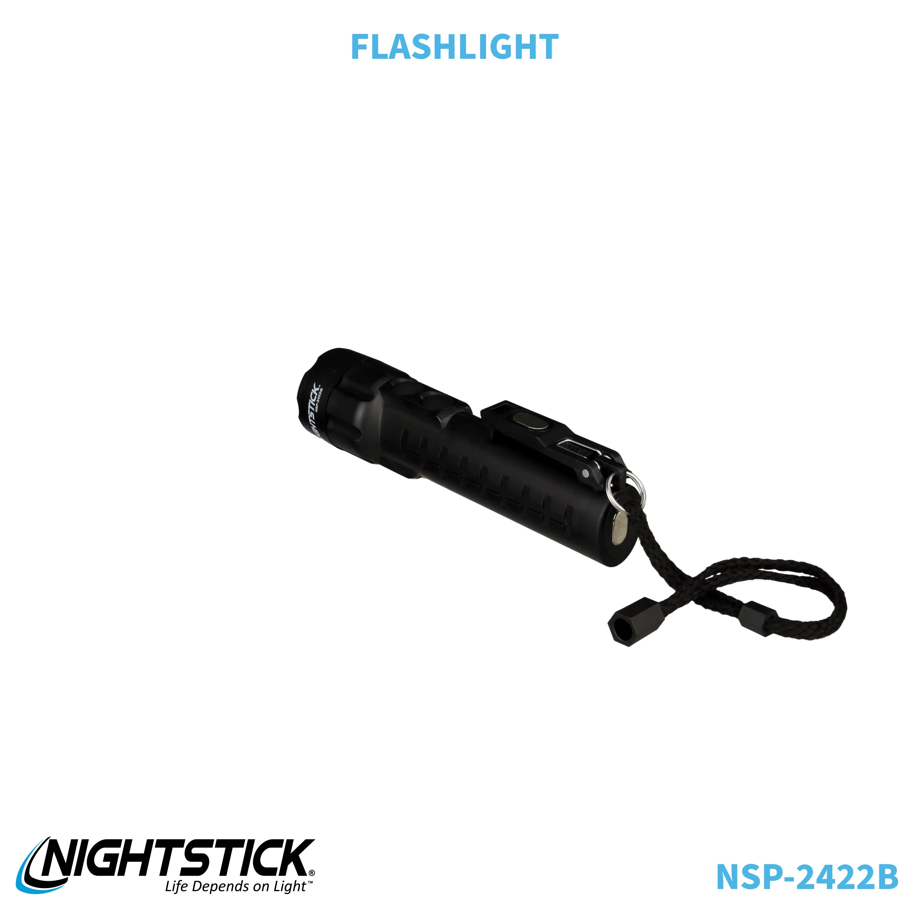 NSP-2422B: Dual-Light Flashlight w/Dual Magnets