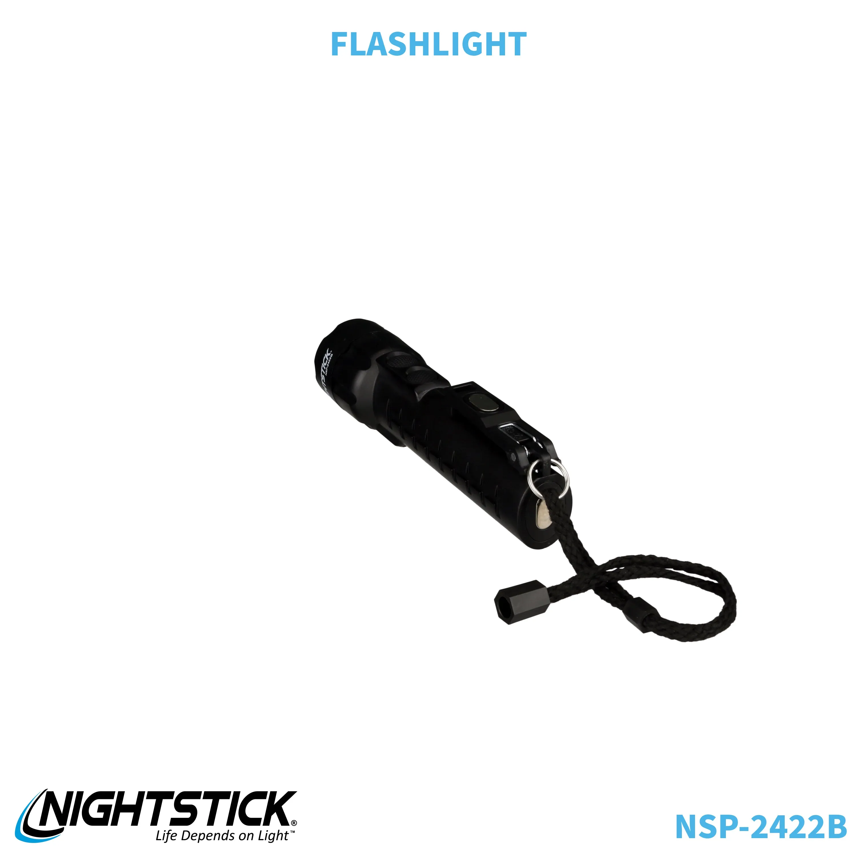 NSP-2422B: Dual-Light Flashlight w/Dual Magnets