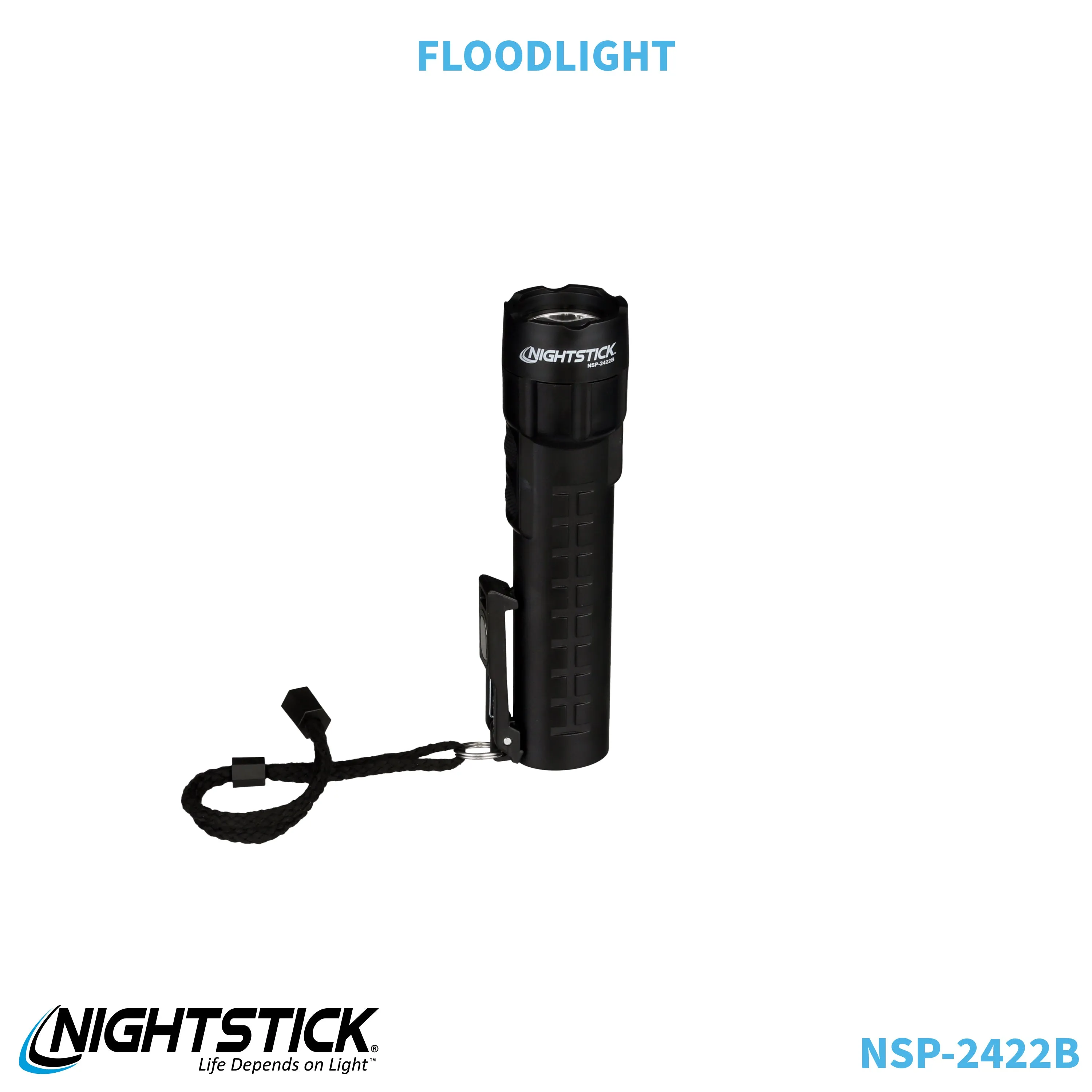 NSP-2422B: Dual-Light Flashlight w/Dual Magnets