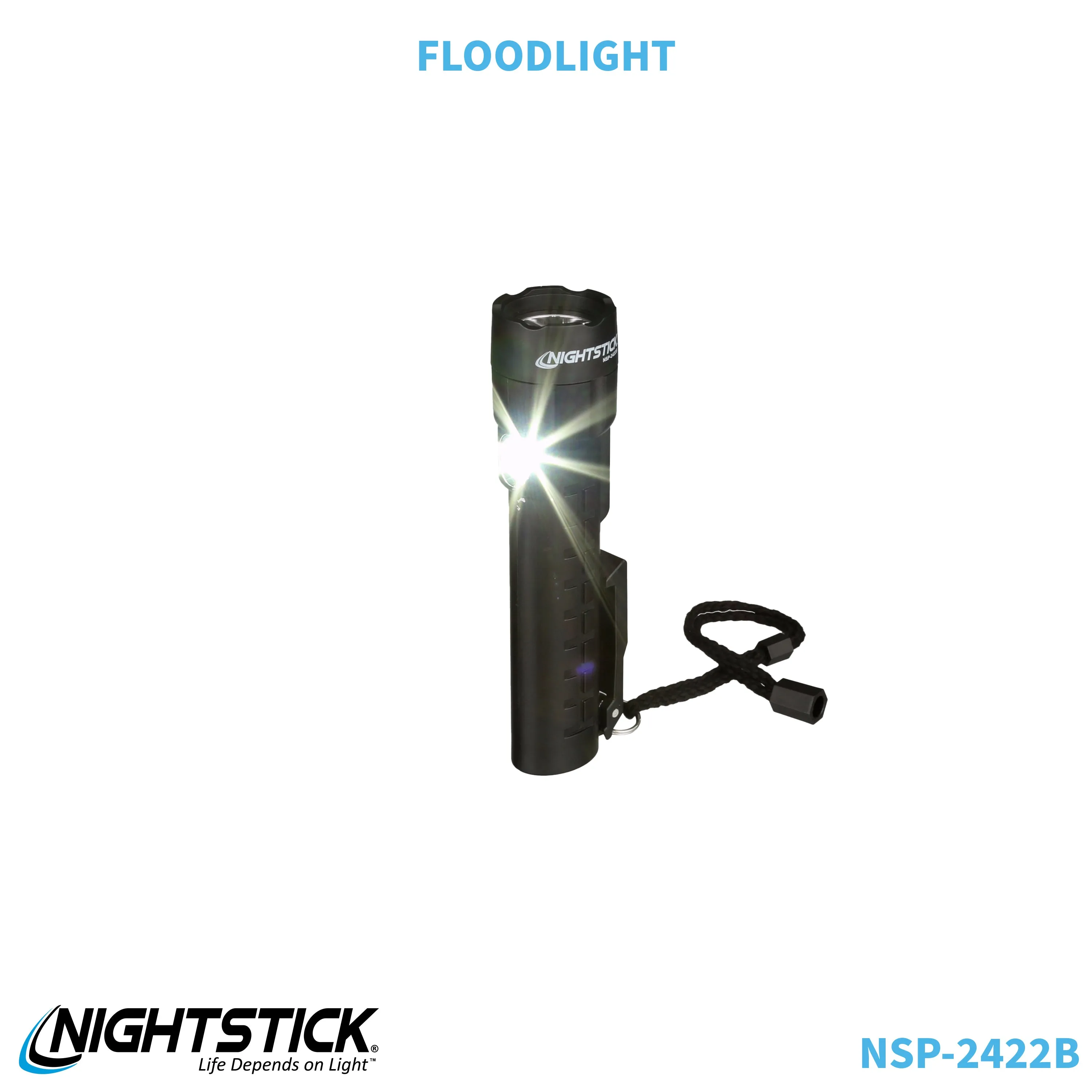 NSP-2422B: Dual-Light Flashlight w/Dual Magnets