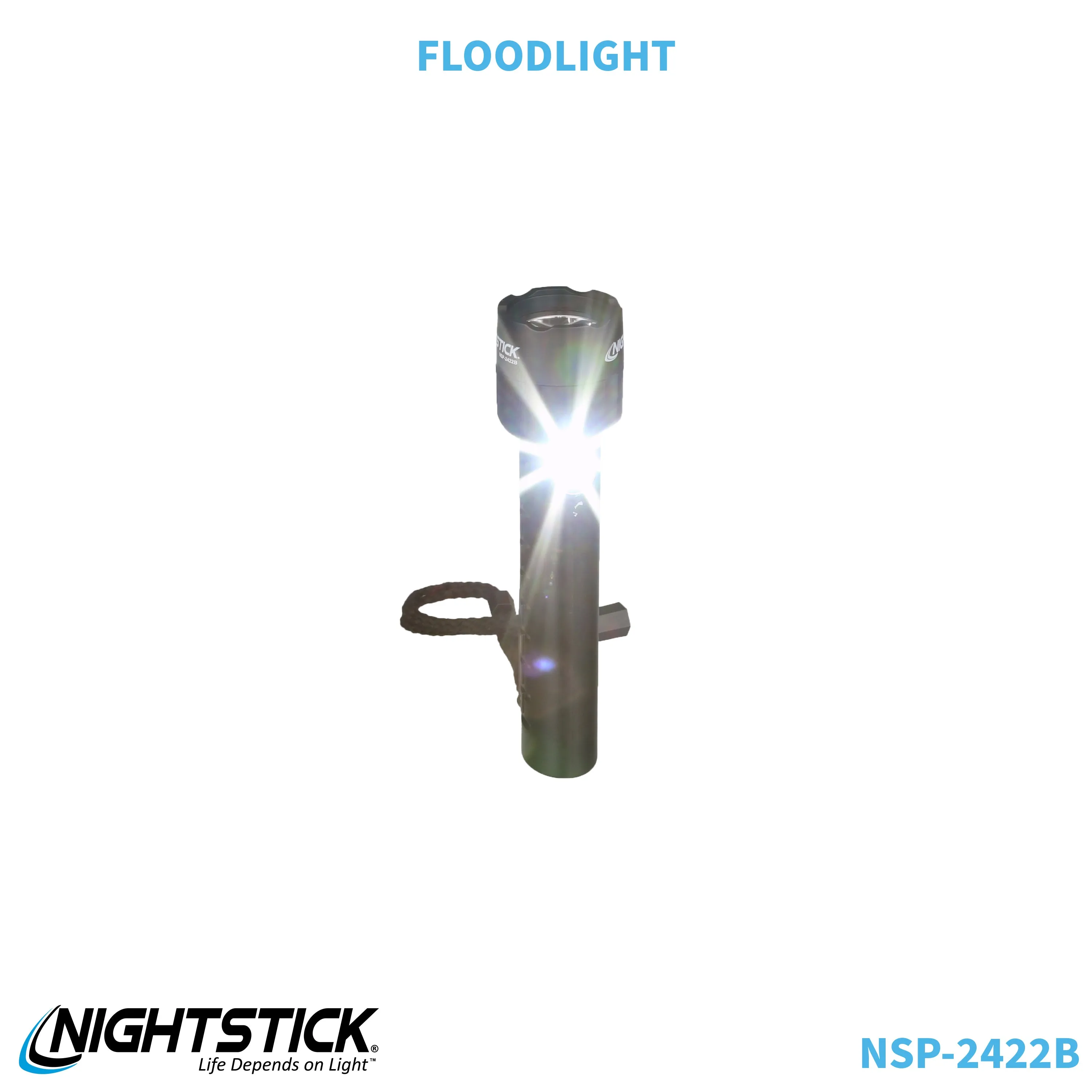 NSP-2422B: Dual-Light Flashlight w/Dual Magnets