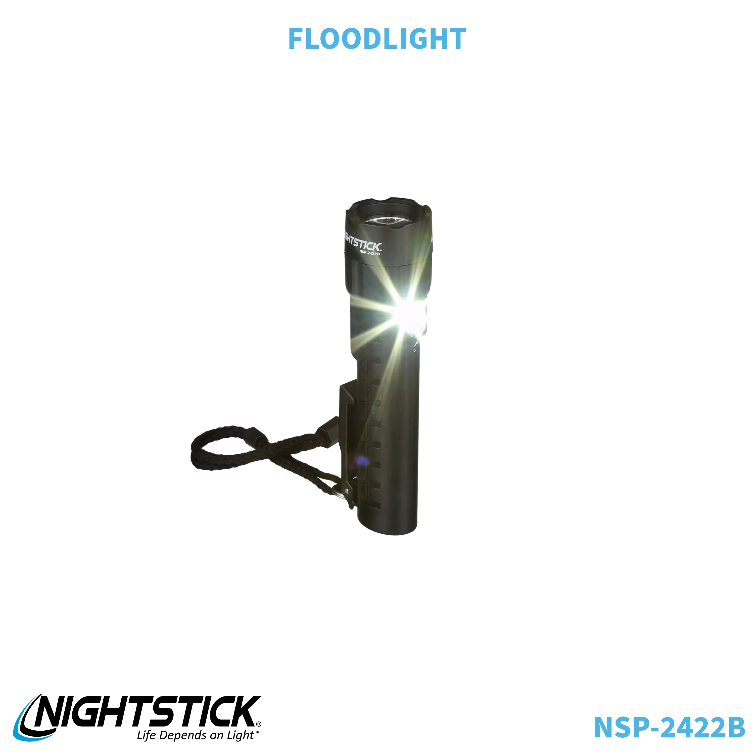 NSP-2422B: Dual-Light Flashlight w/Dual Magnets