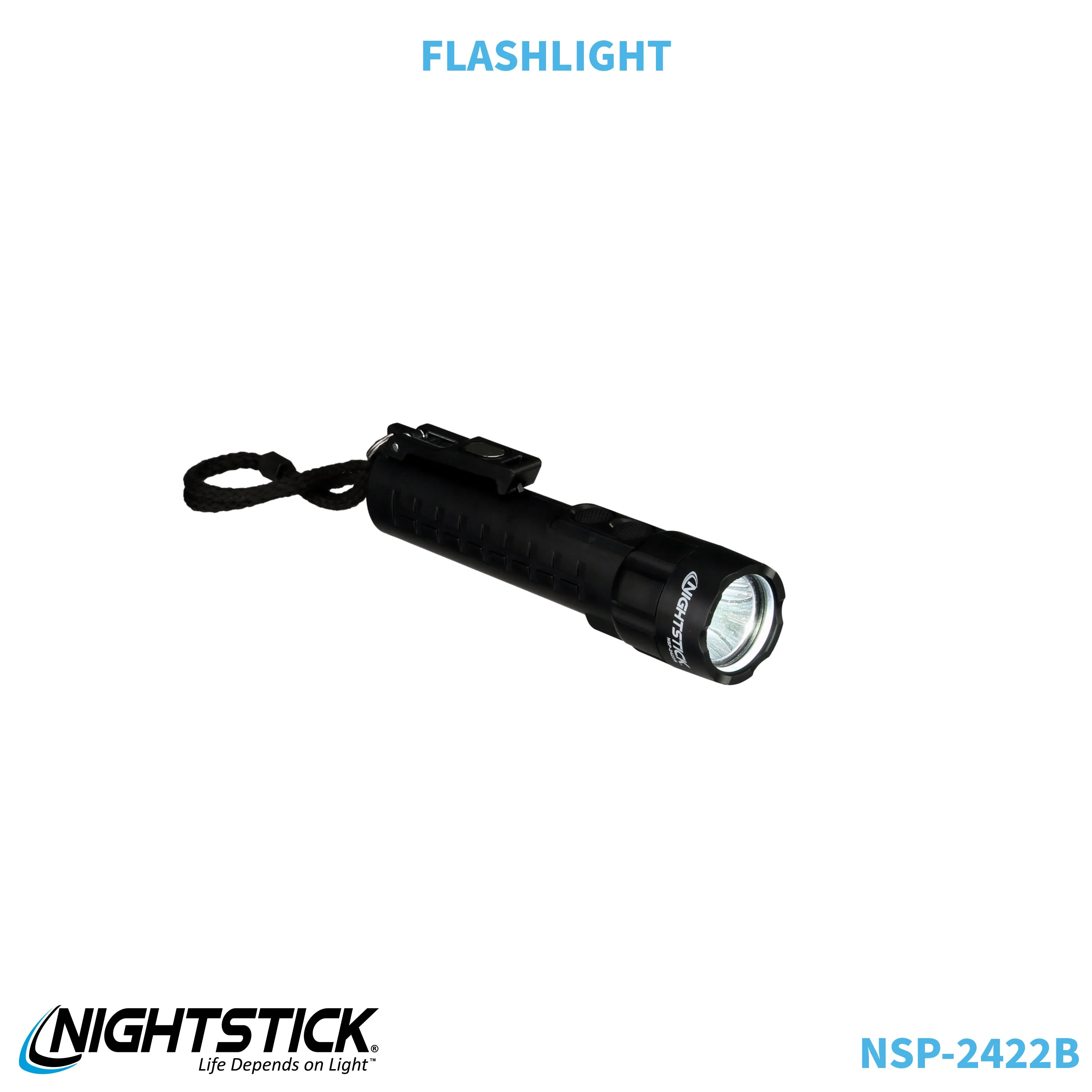 NSP-2422B: Dual-Light Flashlight w/Dual Magnets