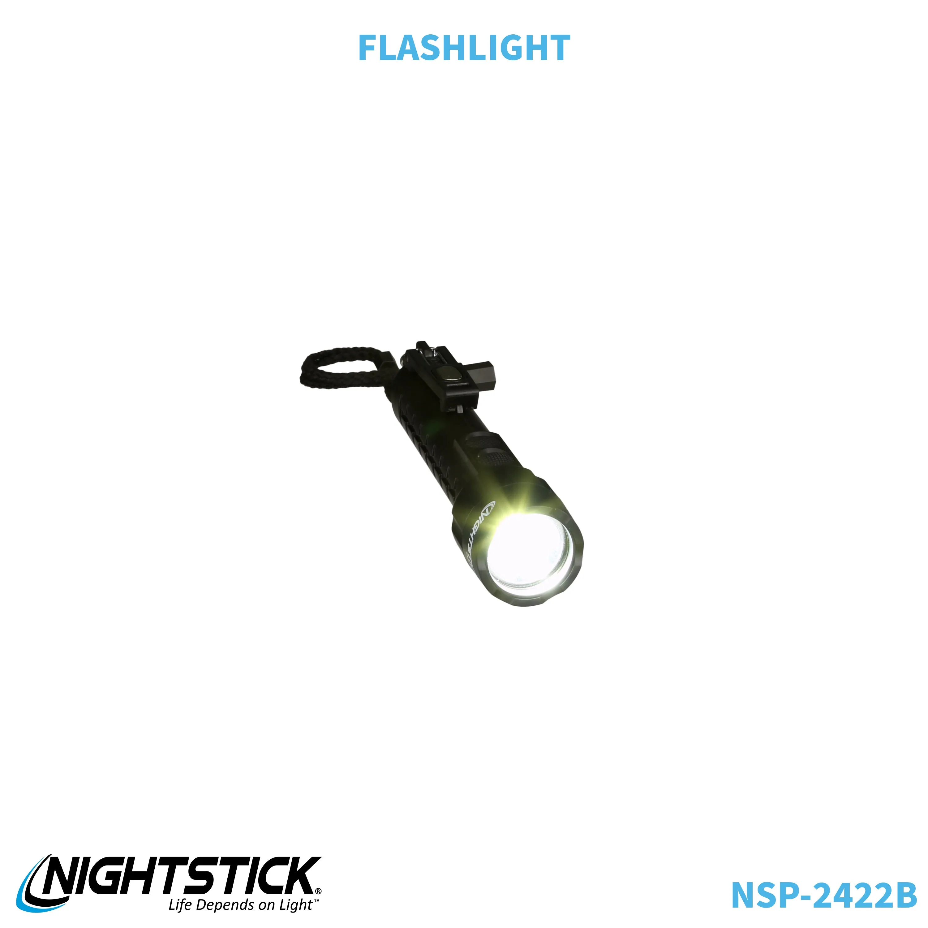 NSP-2422B: Dual-Light Flashlight w/Dual Magnets