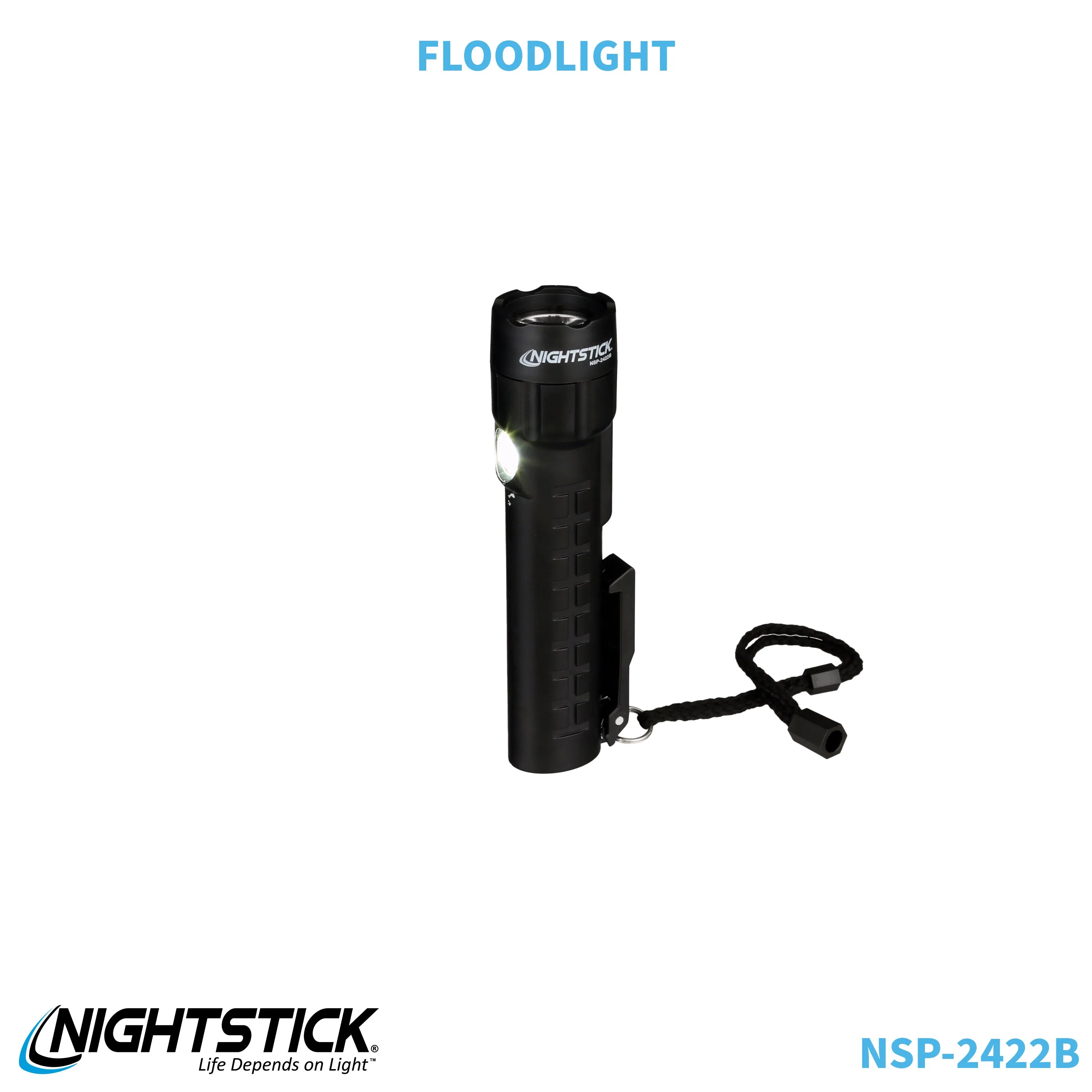 NSP-2422B: Dual-Light Flashlight w/Dual Magnets