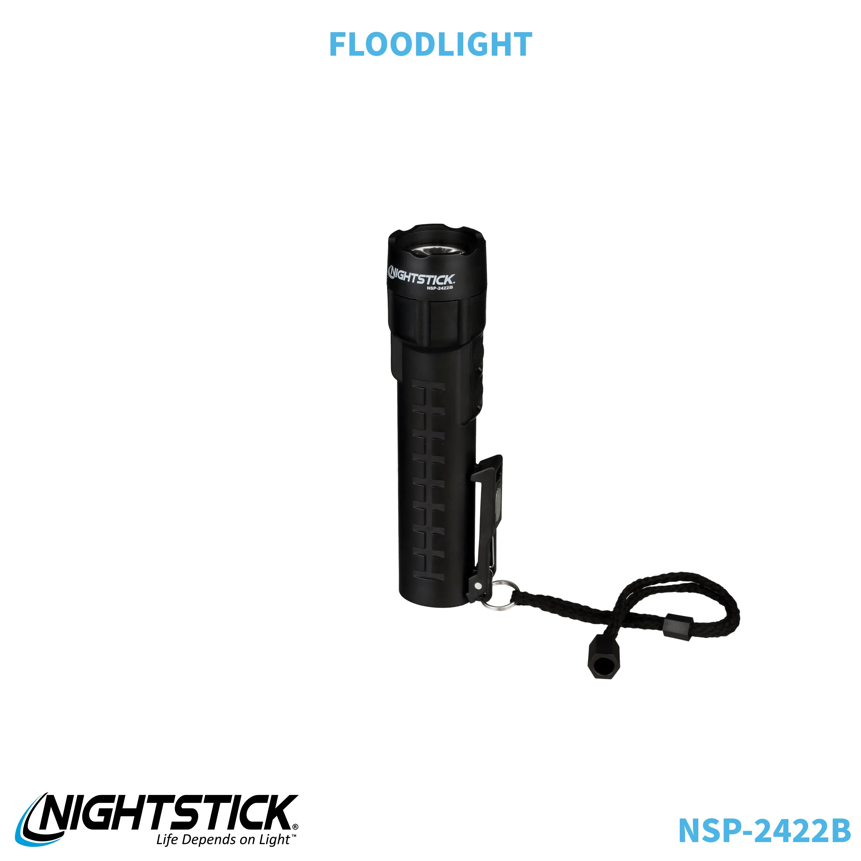 NSP-2422B: Dual-Light Flashlight w/Dual Magnets