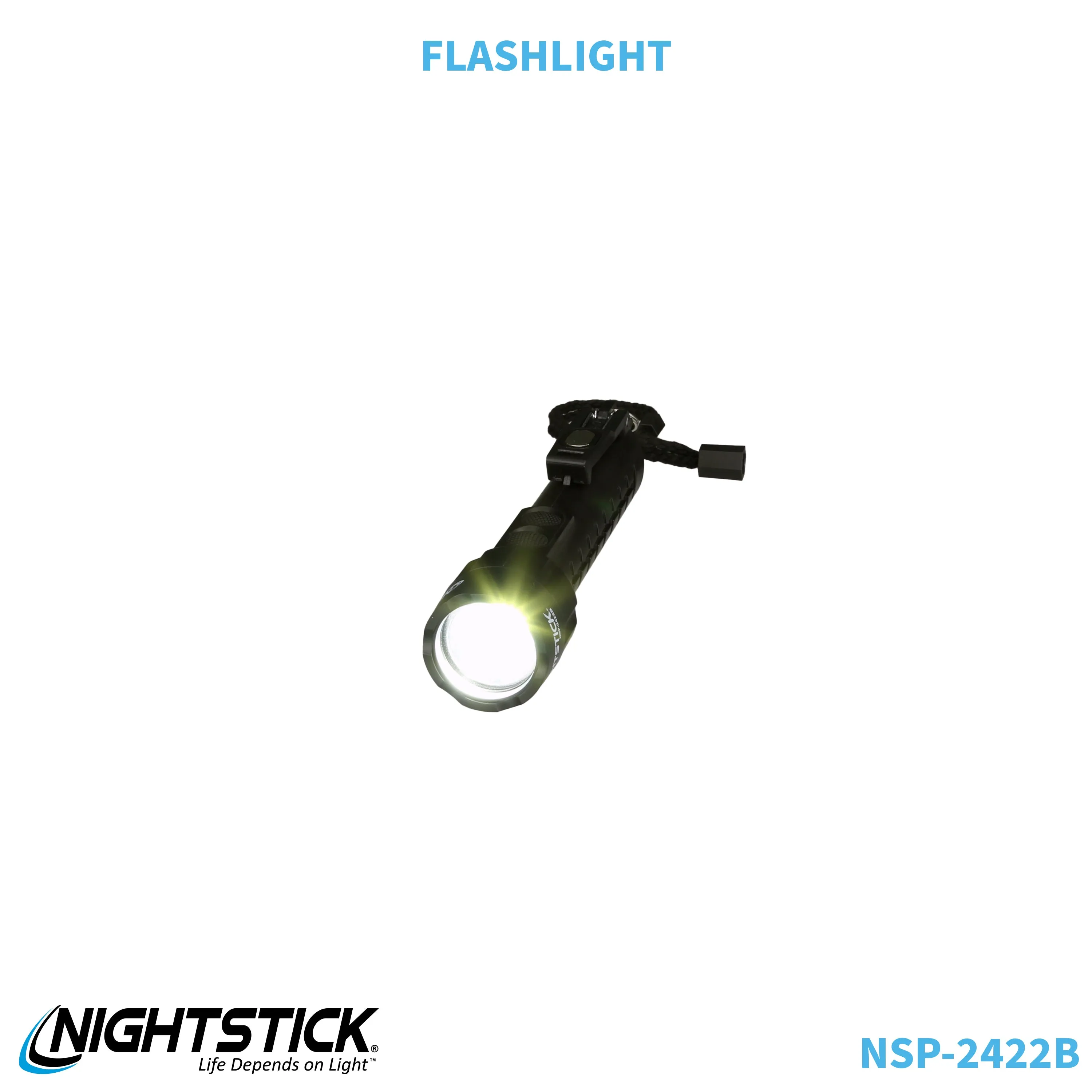 NSP-2422B: Dual-Light Flashlight w/Dual Magnets