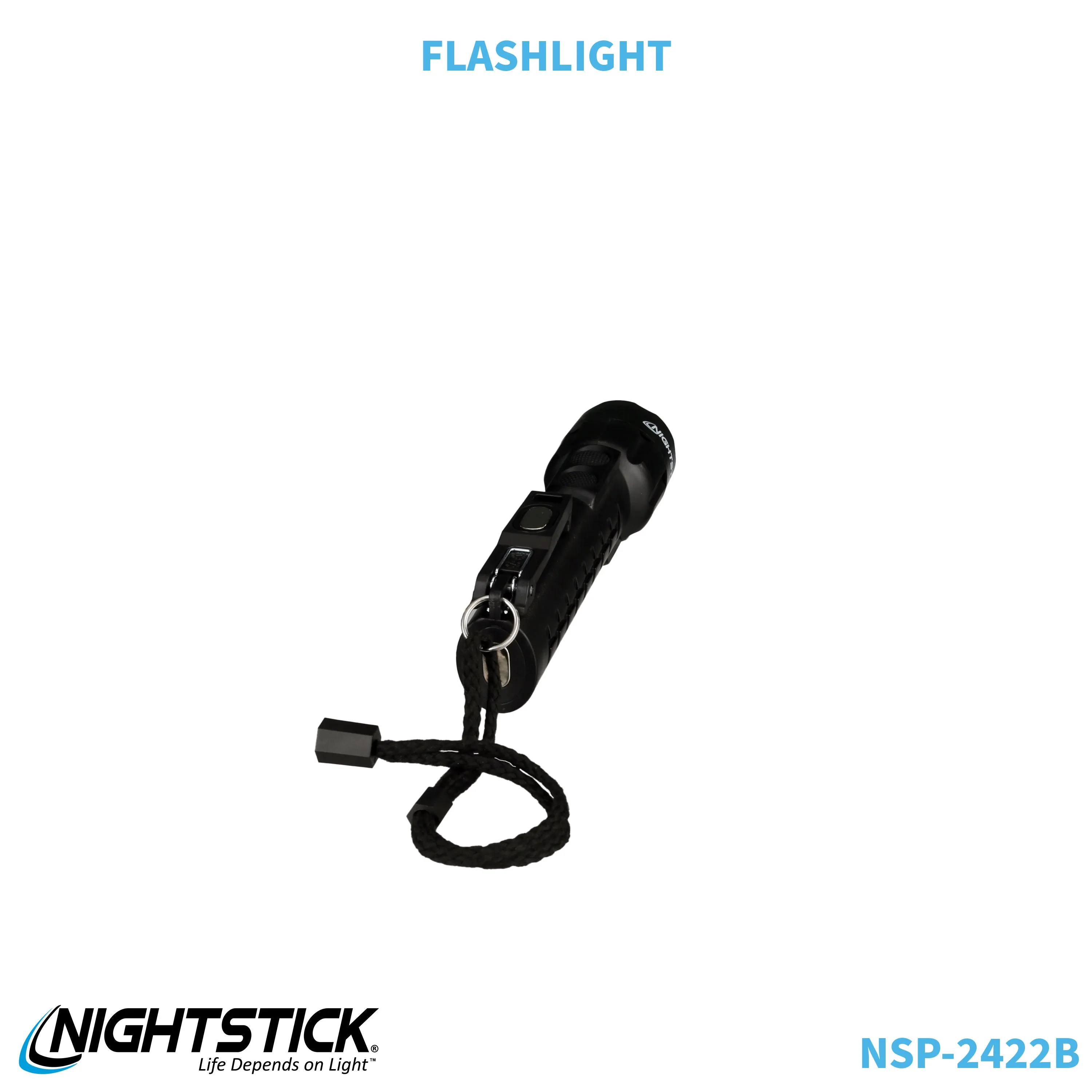 NSP-2422B: Dual-Light Flashlight w/Dual Magnets