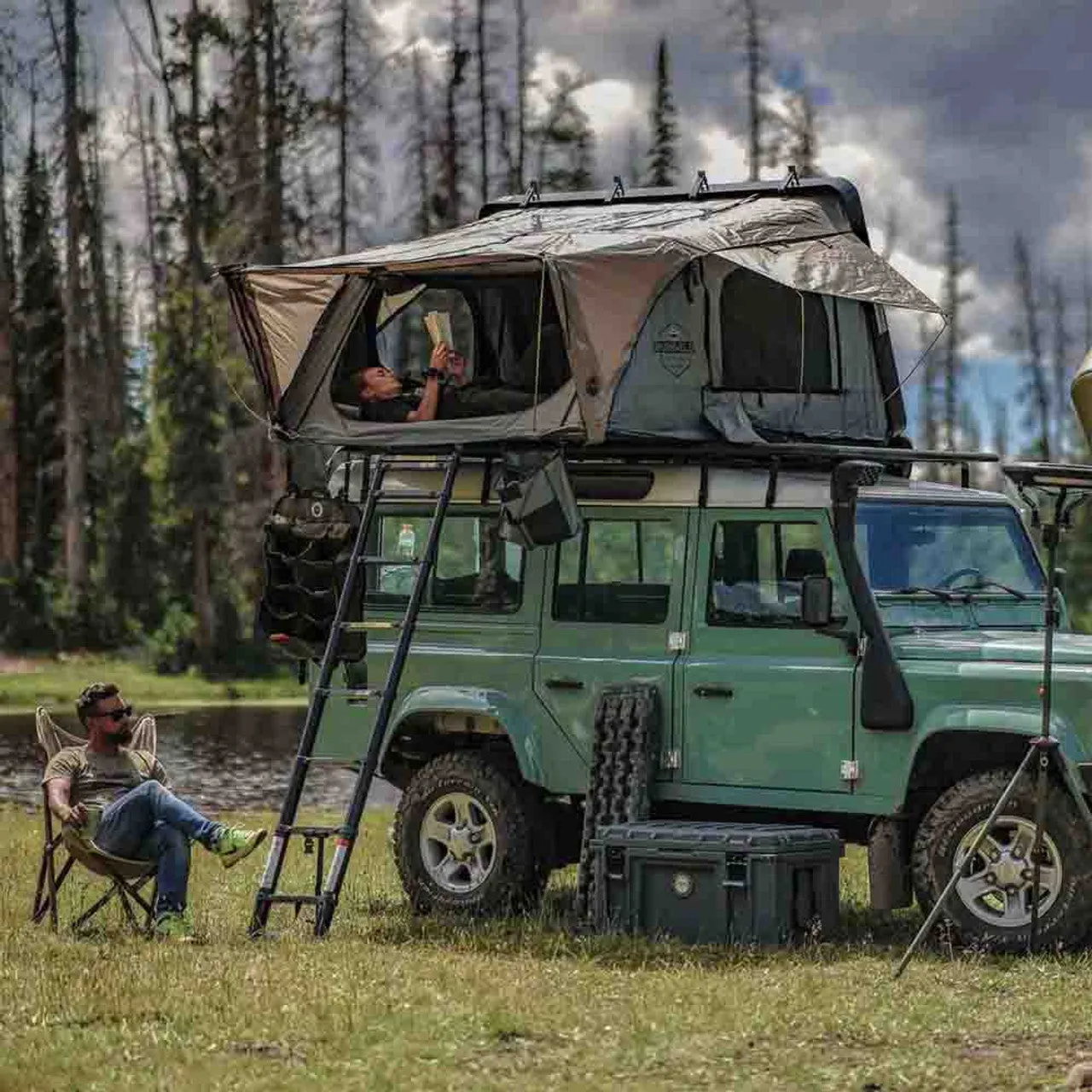 Overland Vehicle Systems HD Bushveld II Cantilever Hard Shell Roof Top Tent